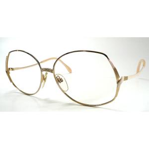 ヴィンテージ 婦人メタル ローデンストック RODENSTOCK Lady R823 58mm 大きいサイズ 大きいメガネ ゴールド/ベージュ 昭和 レトロ モダン 現品限り｜uemuramegane