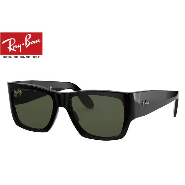 レイバン RayBan NOMAD RB2187 901/31 54mm シャイニーブラック/グリー...