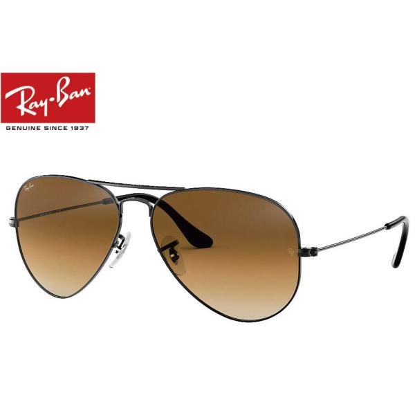 Ray-Ban RB3025 004/51 58サイズ ガンメタル/ライトブラウングラディエント I...