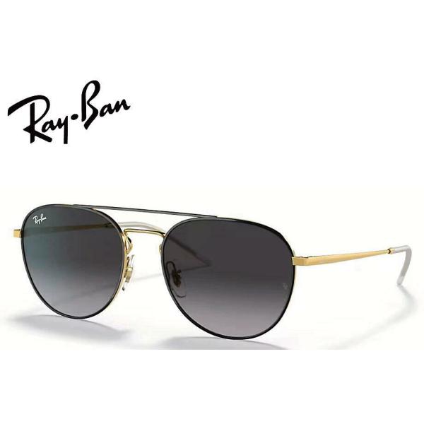 レイバン サングラス ゴールドトップオンブラック/グレーグラディエントダークグレー RB3589 9...