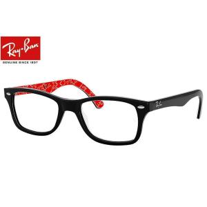 【レイバン正規商品販売店】 RayBan メガネ フレーム RX5228F 2479 53ミリ 2014 トップブラックオンホワイトレッド JPフィット アジアンフィット｜uemuramegane