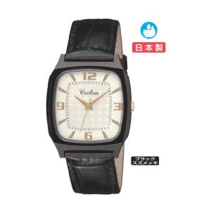 CROTON（クロトン）日本製スクエア3針クォーツ メンズ腕時計 RT-164M
