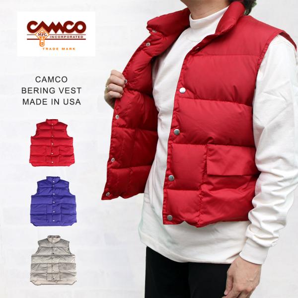 カムコ CAMCO BERING VEST ベーリングベスト リップストップ ダウンベスト 数量限定...