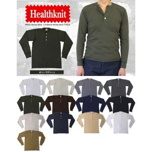 Healthknit（ヘルスニット） #906L L S Sleeve Henley Neck 長袖