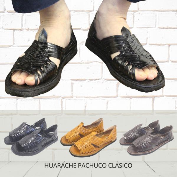 HUARACHE ワラチ ハラチ PACHUCO CLASICO レザーメッシュ コンフォートサンダ...