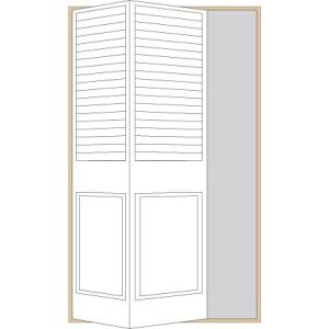 【クローゼットドア枠】木製バイフォールド用ドア枠セット ２枚戸・４枚戸用｜uenojyuken