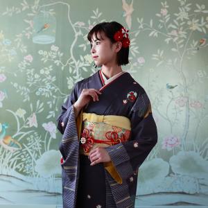 振袖レンタル 成人式 高級正絹 FS-817 紫色 雪輪・梅 振袖 レンタル 式典 正絹 振袖レンタル ふりそでレンタル 安い 送料無料