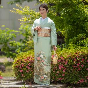 高級 色留袖レンタル 送料無料 ITS-MI094 正絹 黄色 松 結婚式 貸衣装