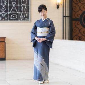 レンタル フルセット 高級 夏用 絽 訪問着 レンタル　ROHO-069　青墨　結婚式