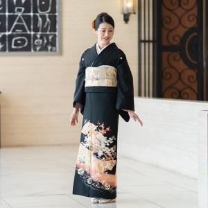 レンタル留袖 フルセット 高級正絹 留袖レンタル 熨斗目 金駒刺繍 TS