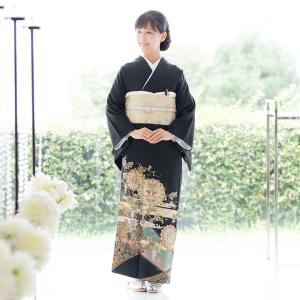 レンタル留袖 フルセット 高級正絹 留袖 孔雀・牡丹・蔓帯文様 TS