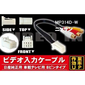 メール便送無 新品 日産 NISSAN ニッサン MP314D-W 用 外部入力 VTR アダプタ ケーブル コード 全長約25cm 8ピン｜uglvu42572