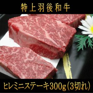 秋田県産羽後和牛　ヒレミニステーキ　３００ｇ｜ugowagyu-sato