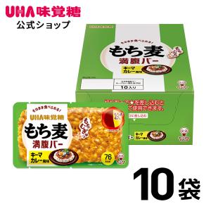 UHA味覚糖 もち麦満腹バー キーマカレー風味 10袋
