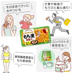 UHA味覚糖 もち麦満腹バー キーマカレー風味...の詳細画像3