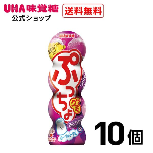 【賞味期限2026年2月末まで】UHA味覚糖 ぷっちょグミ ぶどう 10個セット 【送料無料】
