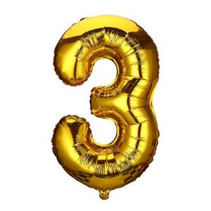 JWMY 数字バルーン 数字の0 ゴールド ビッグサイズ 90cm 数字風船 ナンバーバルーン フォイルバルーン パーティー用風船 パーティーバルーン