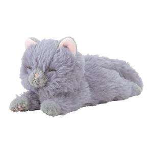 りぶはあと マスコット くたっとびより グレーネコ ぬいぐるみ 小さい 97107-72 本体:W19xD8xH8.5cm 外装:W21xD9xH9.5cm