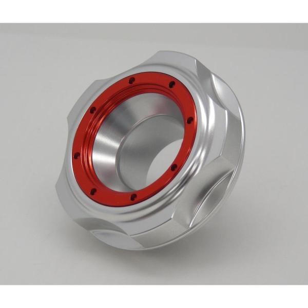 GARUDA OIL CAP ガルーダ アルミ削り出し 窓付き オイルフィラーキャップ シルバー＆レ...