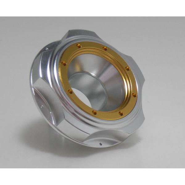 GARUDA OIL CAP ガルーダ アルミ削り出し 窓付き オイルフィラーキャップ シルバー＆ゴ...
