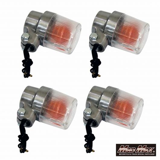 MAD MAX 汎用 丸型 ヨーロピアンウインカー クリア 4個セット (20-1390PW-4) ...