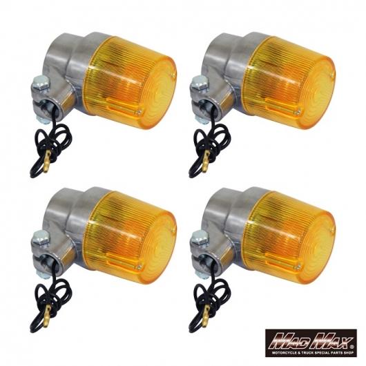 MAD MAX 汎用 丸型 ヨーロピアンウインカー イエロー 4個セット (20-1390PLLYE...