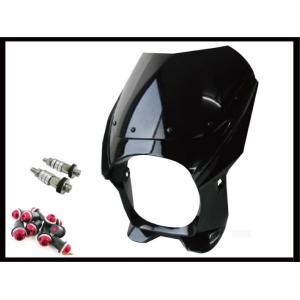 MADMAX 180φ ビキニカウル M8取付+スクリーンボルト ブルー付属 (ブラック) M8-D...