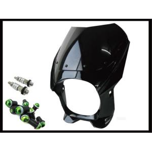 MADMAX 180φ ビキニカウル M8取付+スクリーンボルト グリーン付 (ブラック) M8-D...