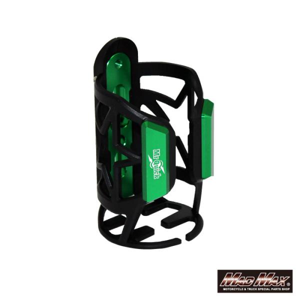 MADMAX Mr Quick製 オートバイ 自転車用 ドリンクホルダー ミラーステータイプ グリー...