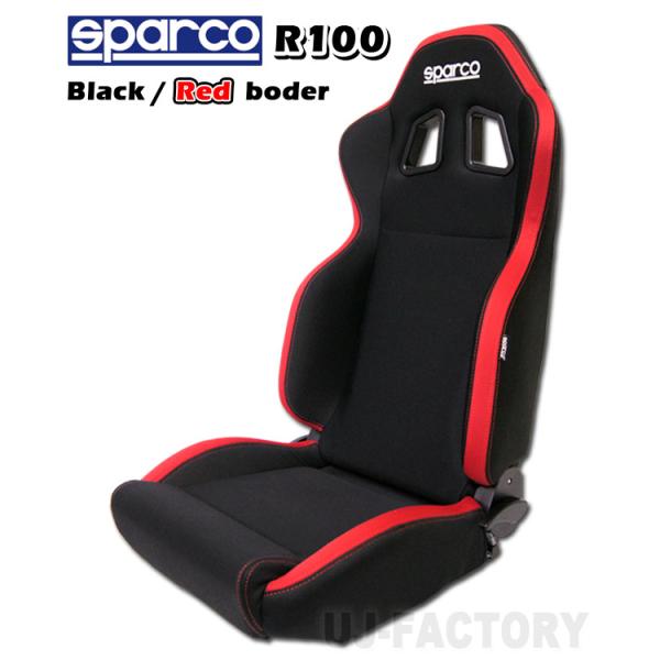 sparco セミバケットシート R100J レッド　ブラック×レッドボーダー　009014NRRS...