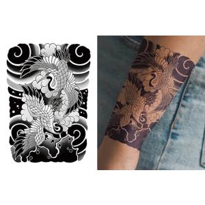 般若 刺青 防水 タトゥーシール カラー TATOO 鬼 蓮 桜 ボディーシール