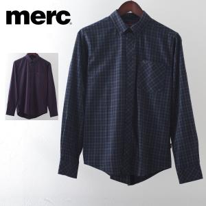 メルクロンドン メンズ フランネル チェックシャツ Merc London ボタンダウン カーキ レッド 2色 モッズファッション プレゼント ギフト｜ukclozest