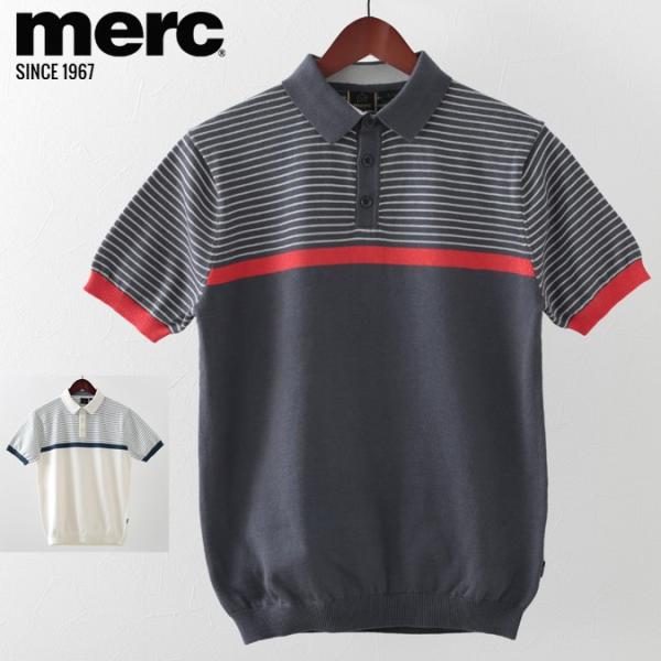 メルクロンドン Merc London ポロシャツ ポロ ショルダーストライプ ニット W1 プレミ...