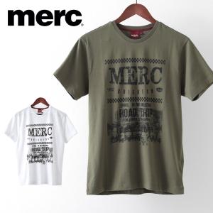 メルクロンドン Merc London Tシャツ ロード トリップ グラフィック 2色 ダークセージ ホワイト メンズ｜ukclozest