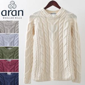 ARAN WOOLLEN MILLS アラン ウーレンミルズ スーパーソフトメリノウール ケーブル ラグラン セーター 6色 レディース｜ukclozest