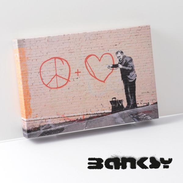 BANKSY CANVAS ART バンクシー キャンバスアート スモール 30cm × 21cm ...