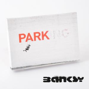 BANKSY CANVAS ART SMALL キャンバス アートパネル ポスター スモール  "Parking" 31.5cm × 21cm｜ukclozest