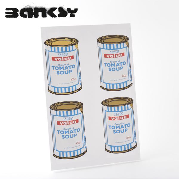 BANKSY CANVAS ART キャンバスアートファブリックパネル &quot;Four Soup Can...