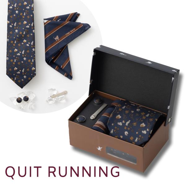 猫だらけのメンズ4点ギフトセット ネイビー フラワー イージーケア CHILLWORK ウォッシャブ...