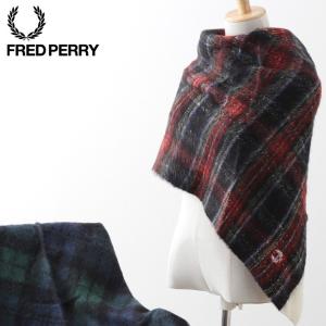 フレッドペリー レディース スカーフ スヌード タータンニット Fred Perry ユニセックス 男女兼用 2色 ネイビー ブラック メンズ｜ukclozest