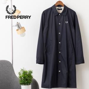 フレッドペリー メンズ アウター ロングコーチジャケット コート Fred Perry ダークグラファイト ポリエステルタフタ 撥水性 メッシュ シンプル｜ukclozest