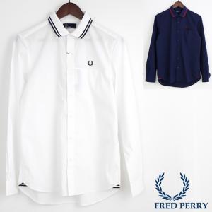 フレッドペリー 正規販売店 Fred Perry 長袖シャツ カラーリブ フォーマル 2色｜ukclozest