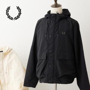 フレッドペリー ウインドブレーカー ジャケット Fred Perry ブラック エクリュ 短丈 ショート ローレルリース ユニセックス 正規販売店 ギフト トラッド｜クローゼスト