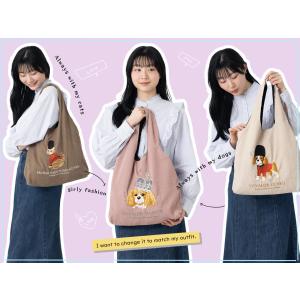 英国 犬 猫 刺繍 トートバッグ 英国 ショッ...の詳細画像5