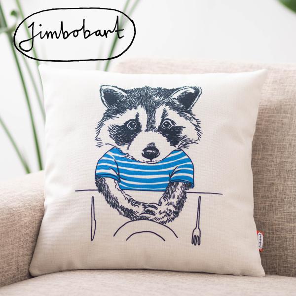 ジムボバート クッションカバー Jimbobart アライグマ Raccoon  45×45cm ア...