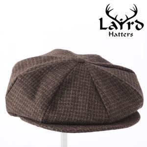 Laird Hatters メンズ キャスケット 英国製 ハンチング ウール ツイード ハンチング帽 レアードハッター Baker Boy Small Square ブラウン｜ukclozest