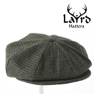 Laird Hatters メンズ キャスケット 英国製 ハンチング ウール ツイード ハンチング帽 レアードハッター Baker Boy Small Square グリーン｜ukclozest