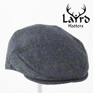 Laird Hatters メンズ キャスケット 英国製 ハンチング ウール ツイード ハンチング帽 レアードハッター Flat Cap Tweed ネイビー