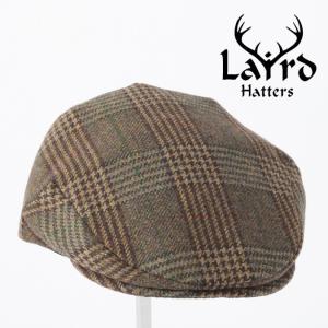 Laird Hatters メンズ キャスケット 英国製 ハンチング ウール ツイード ハンチング帽 レアードハッター Flat Cap Tweed プレイドグリーン｜ukclozest