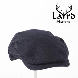 Laird Hatters メンズ キャスケット 英国製 ハンチング ウール ツイード ハンチング帽 レアードハッター Sicilian Caps Herringbone ネイビーブラック｜ukclozest